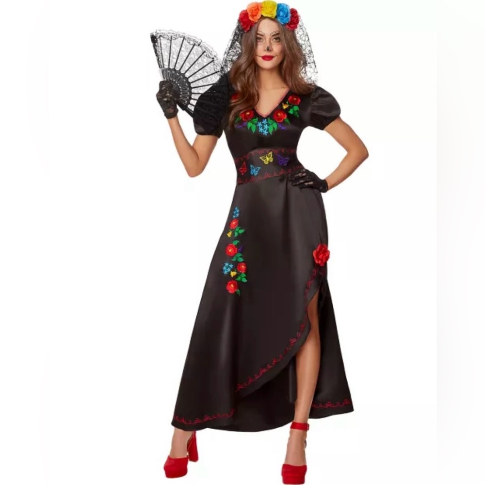 Day of the Dead Costume --‎ Comes with all accessories shown -- XL